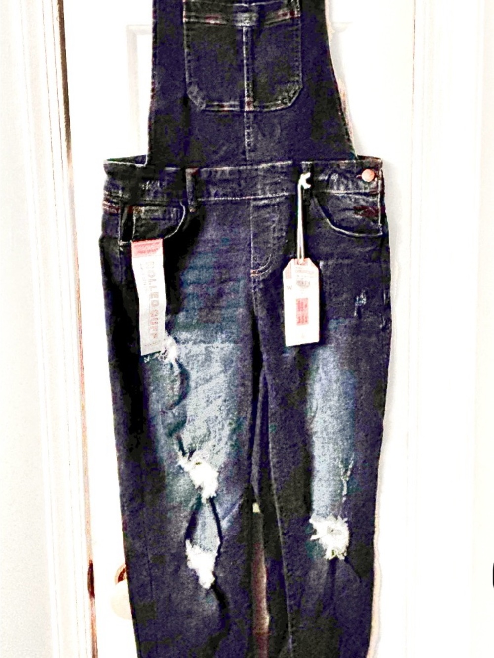 Wax Jean Blue Denim Country Chic Woman’s Overalls size M